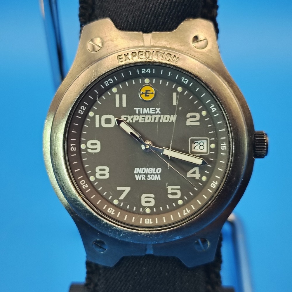 Vintage 2003 Timex Expedition 40mm Mens Quartz Field Watch (Indiglo Not Working)